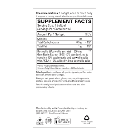 Terry Naturally BosMed 500 Extra Strength Advanced Boswellia