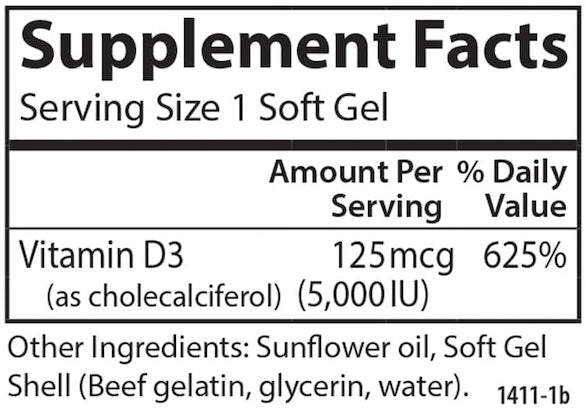 Carlson D3 5000 IU (125 mcg)