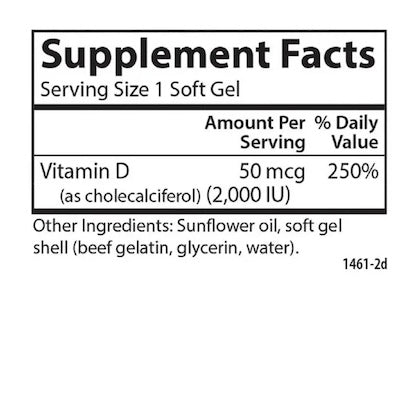 Carlson Vitamin D3 2,000 IU (50mcg)