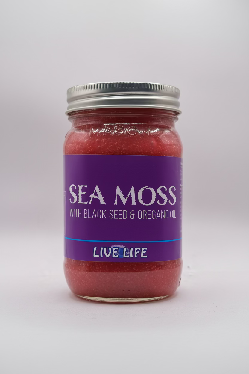 Live Life: Seamoss w/ Black Seed & Oregano Oil