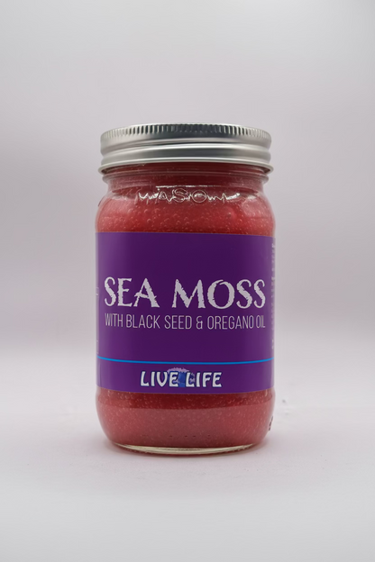 Live Life: Seamoss w/ Black Seed & Oregano Oil