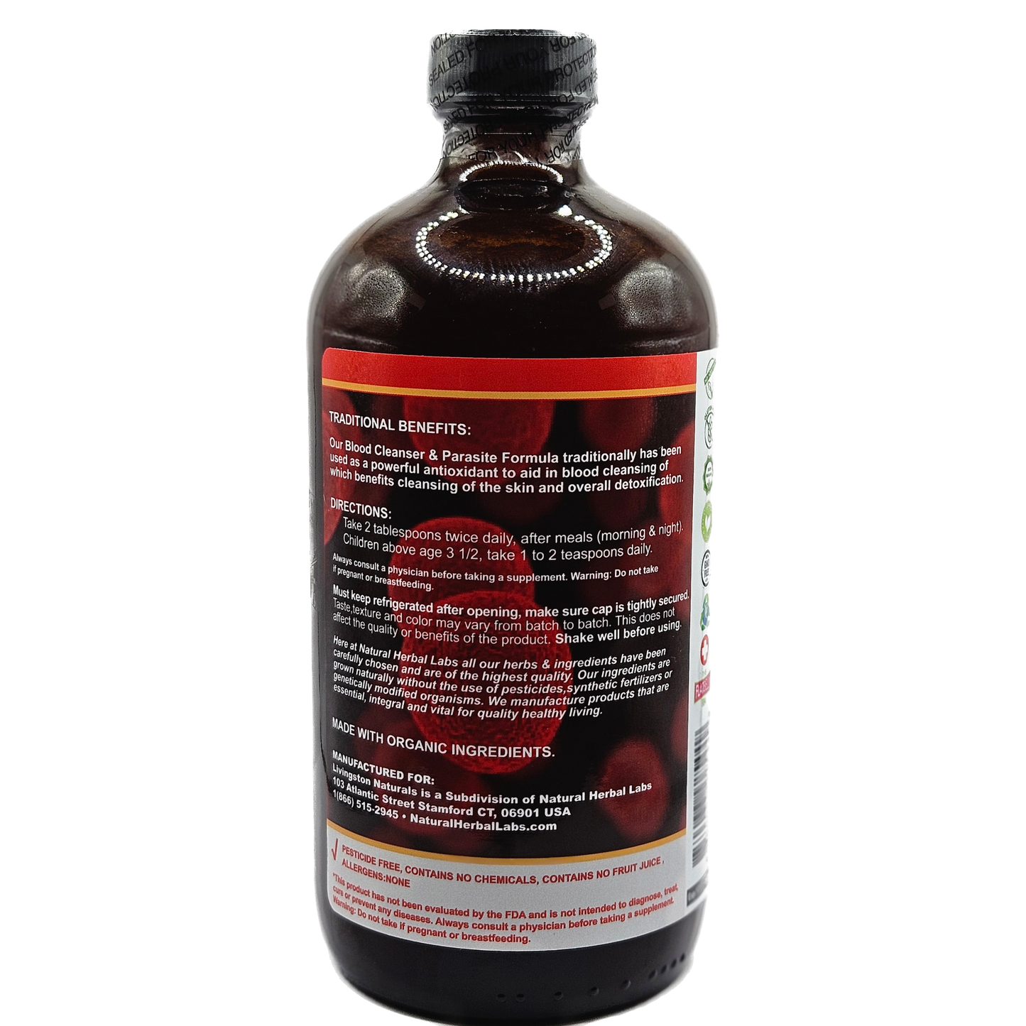 Livingston Naturals Blood Cleanser & Parasite Cleanse 16 fl oz