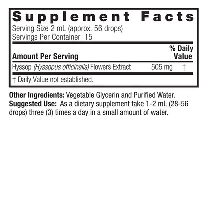 Nature's Answer Hyssop Flower Extract 1 fl oz
