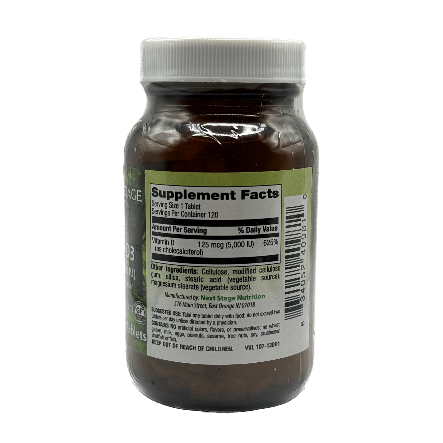 Next Stage Vegetarian Vitamin D3 125 mcg (5,000 IU)