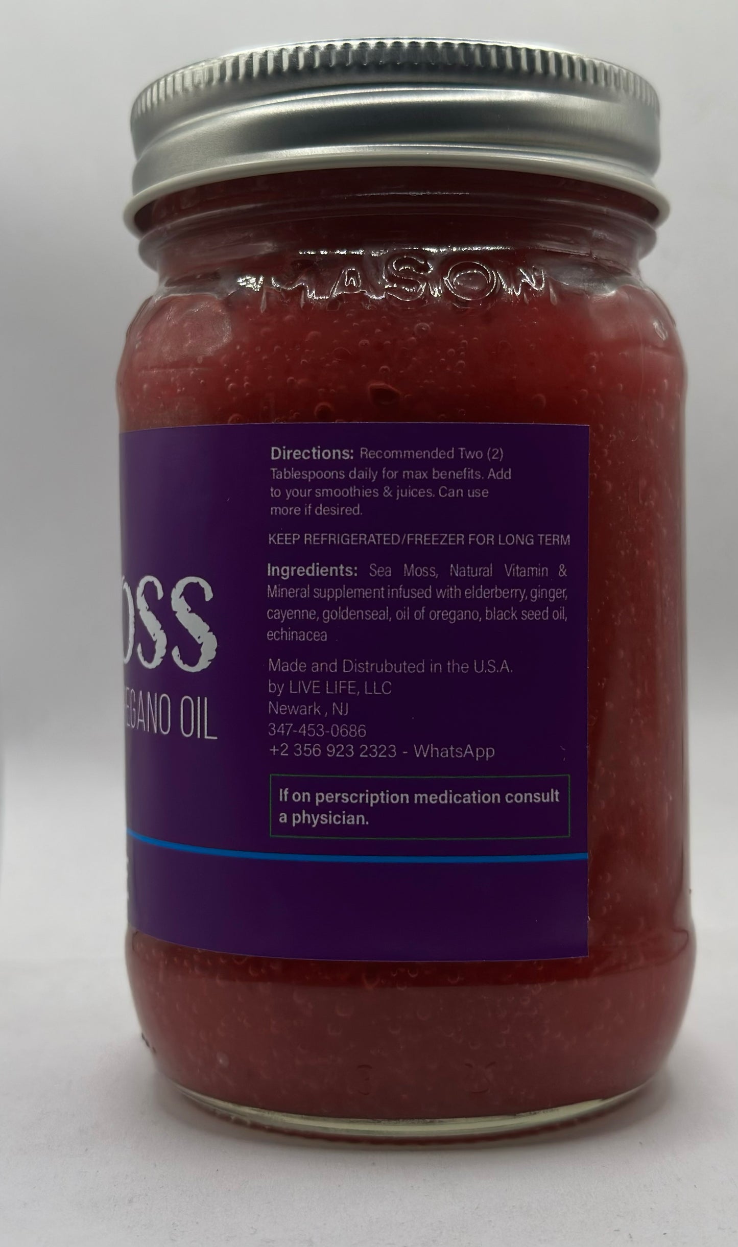 Live Life: Seamoss w/ Black Seed & Oregano Oil
