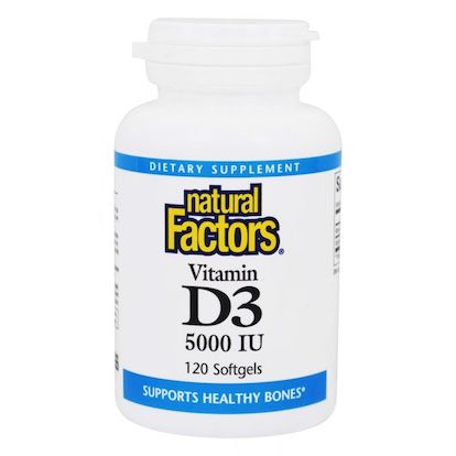 Natural Factors Vitamin D3 125 mcg (5000 IU)