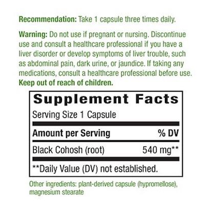 Nature's Way Black Cohosh Root