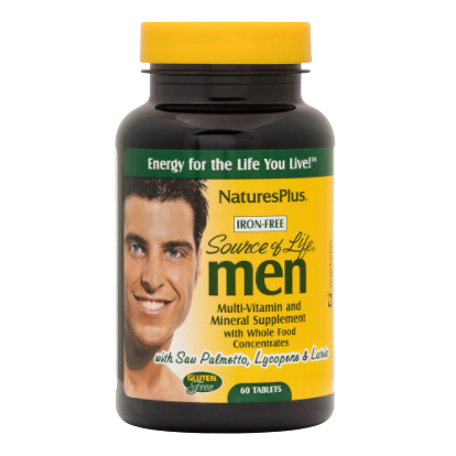 Nature's Plus Source of Life Men Tablets- Iron Free Multivitamin