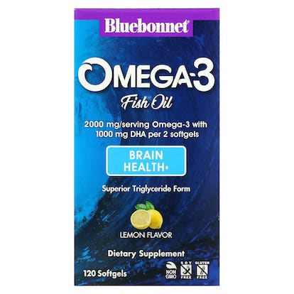 Bluebonnet Omega-3 Fish Oil Brain Health*