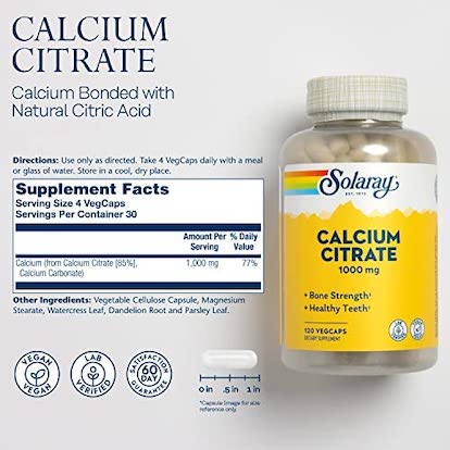 Solaray Calcium Citrate 1000mg