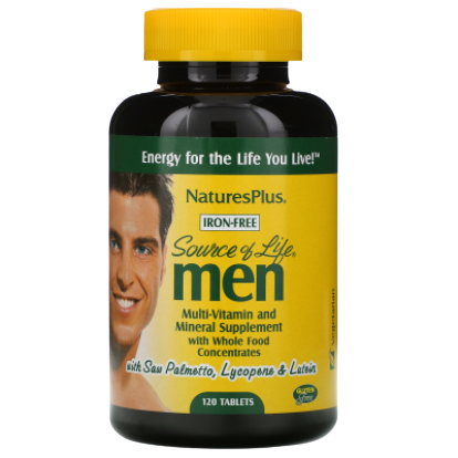 Nature's Plus Source of Life Men Tablets- Iron Free Multivitamin