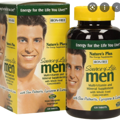 Nature's Plus Source of Life Men Tablets- Iron Free Multivitamin