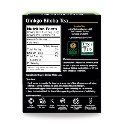 Buddha Teas Ginkgo Biloba Tea