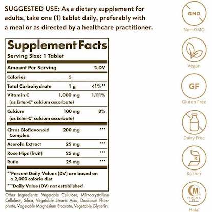 Solgar Ester-C plus 1000 mg Vitamin C