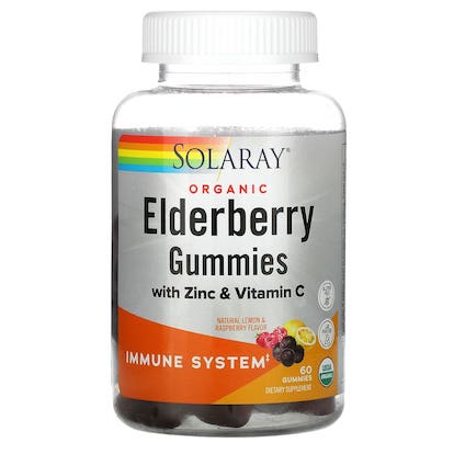 Solaray Organic Elderberry Gummies w/ Zinc & Vitamin C