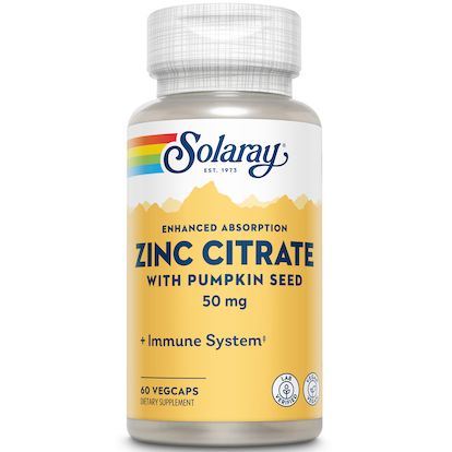 Solaray Zinc Citrate W/ Pumpkin Seed 50 mg