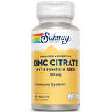 Solaray Zinc Citrate W/ Pumpkin Seed 50 mg