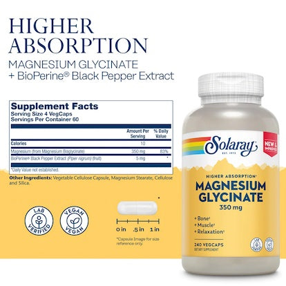 Solaray Magnesium Glycinate 350 mg