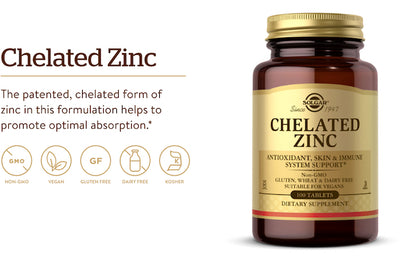 Solgar Chelated Zinc 100 Tablets