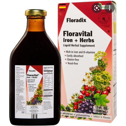 Gaia Floradix Floravital Iron & Herbs Yeast Free
